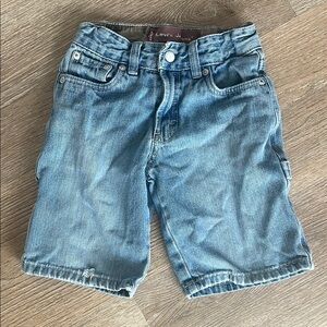 Levi’s Boys Cargo Carpenter Denim Shorts Sz 5 Boys Casual Distressed Blue Denim
